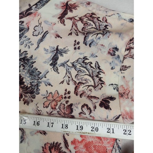 Chico's flowerful 3/4 sleeve shirt size 2 turtle n - Picture 4 of 6